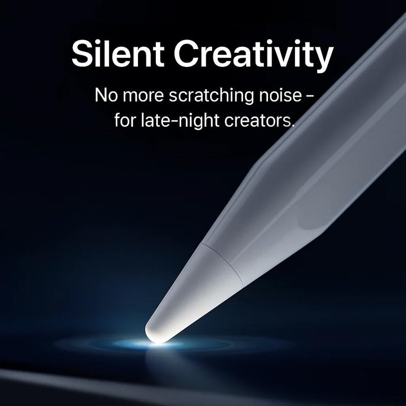 BXVX Silicone Apple Pencil Replacement Tips, 2 Pack – Quiet, Paper-Like Nibs for Smooth Drawing & Writing, Noise-Reducing Pen Tips for iPad Pro, Compatible with Apple Pencil 1st & 2nd Gen - Image 3